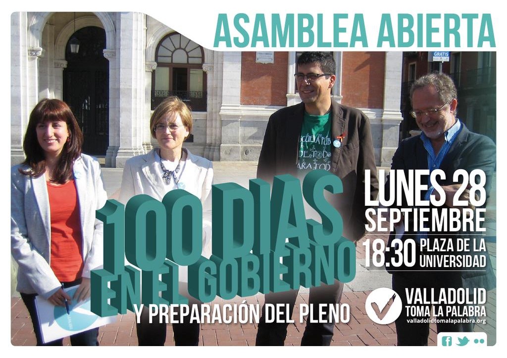 Valladolid Toma La Palabra - Asamblea 100 días en el Ayuntamiento (Copy)