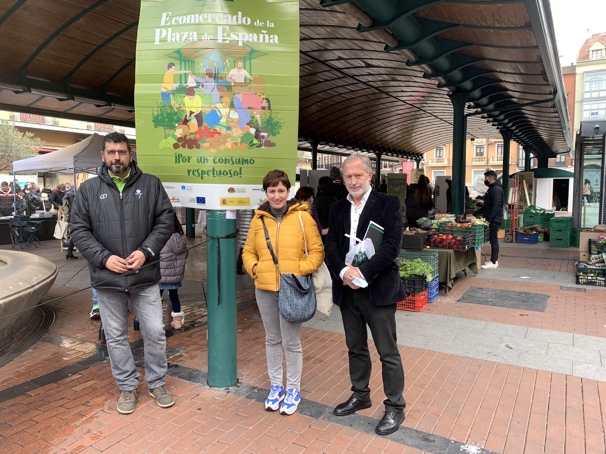 Alberto Bustos, María Sánchez y Manuel Saravia