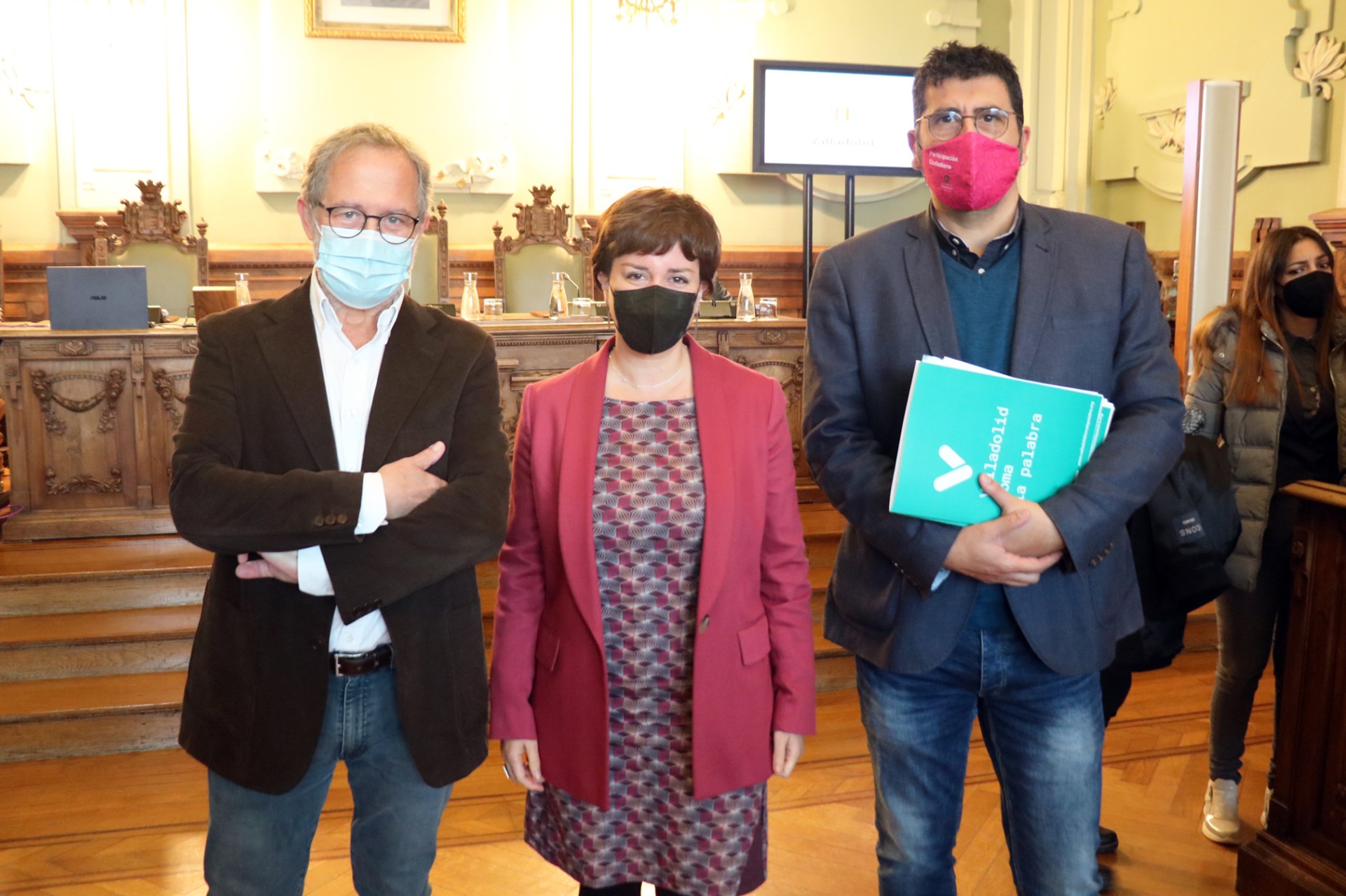 Manuel Saravia, María Sánchez y Alberto Bustos