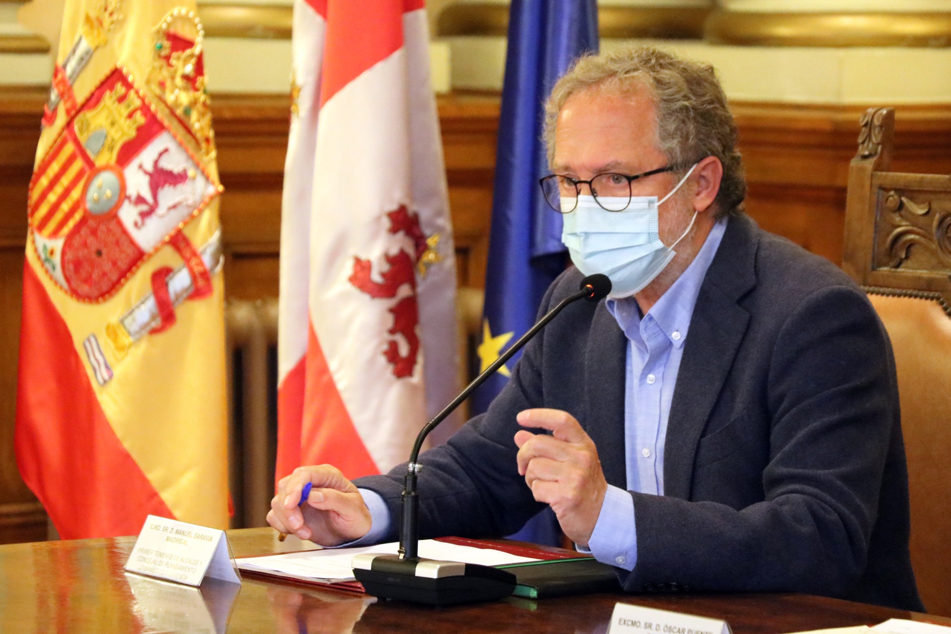 Manuel Saravia durante la intervención